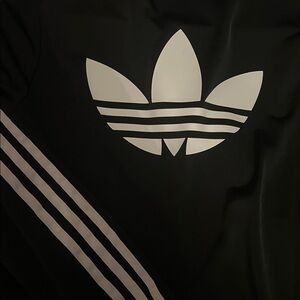 Adidas Black Jacket with White Accents